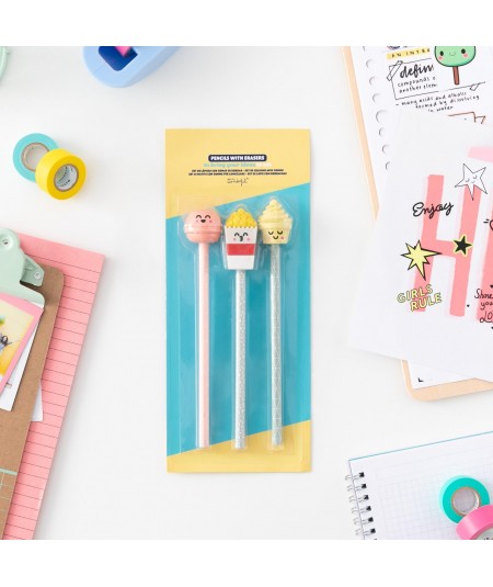 Pencils with erasers -...